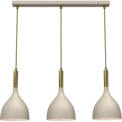 Luminex Noak lampa wisząca 3x60 W złota-beżowa 4006