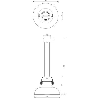 Luminex Hellsing lampa wisząca 1x60W czarny/mosiądz 4133