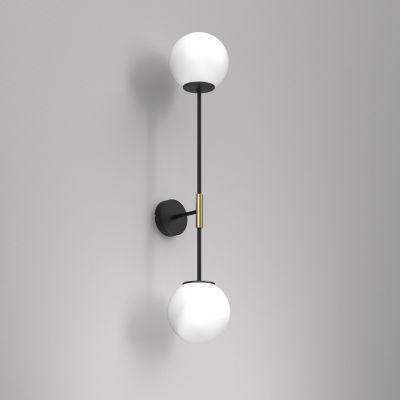 Luminex Glame kinkiet 2x15 W biały-czarny 4272