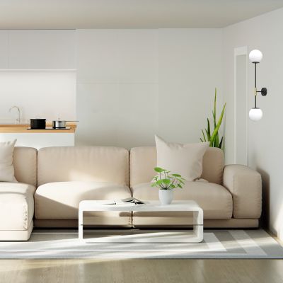 Luminex Glame kinkiet 2x15 W biały-czarny 4272