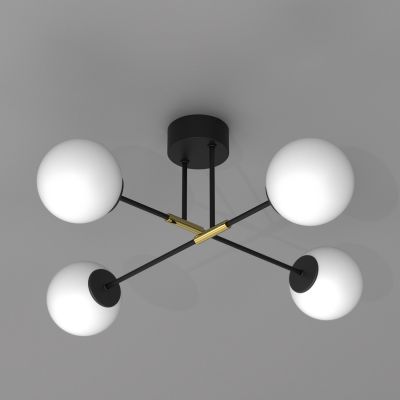 Luminex Glame lampa podsufitowa 4x15 W biała-czarna 4273