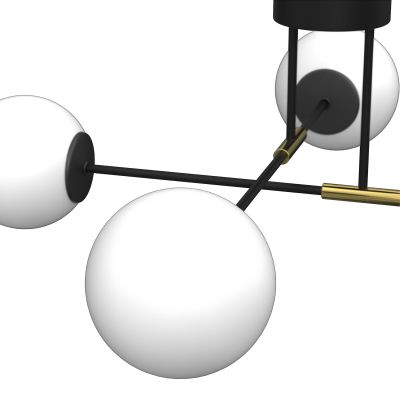 Luminex Glame lampa podsufitowa 4x15 W biała-czarna 4273