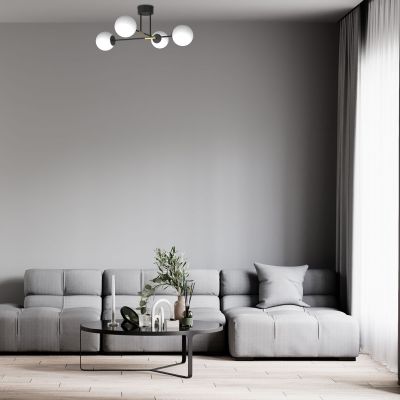 Luminex Glame lampa podsufitowa 4x15 W biała-czarna 4273