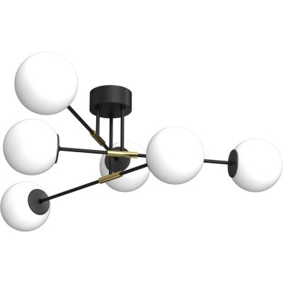 Luminex Glame lampa podsufitowa 6x15 W biała-czarna 4274