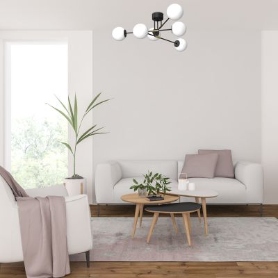 Luminex Glame lampa podsufitowa 6x15 W biała-czarna 4274