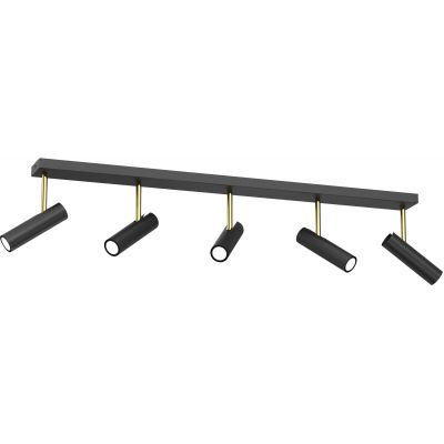 Luminex Axion lampa podsufitowa 5x8W czarny/złoty 4319