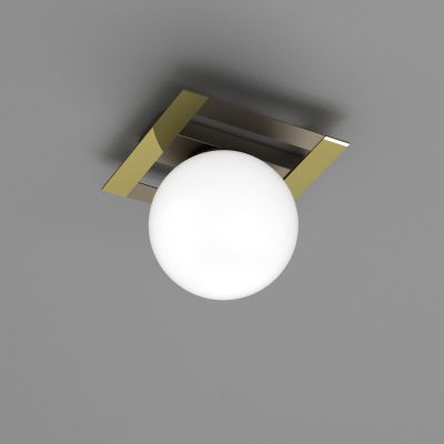 Luminex Satelit lampa podsufitowa 1x15 W biała-czarna-złota 4546