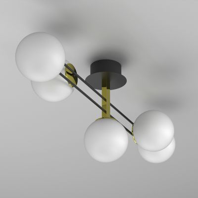 Luminex Satelit lampa podsufitowa 5x15 W biała-czarna-złota 4561