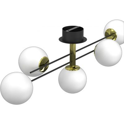 Luminex Satelit lampa podsufitowa 5x15 W biała-czarna-złota 4561