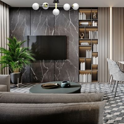 Luminex Satelit lampa podsufitowa 5x15 W biała-czarna-złota 4561