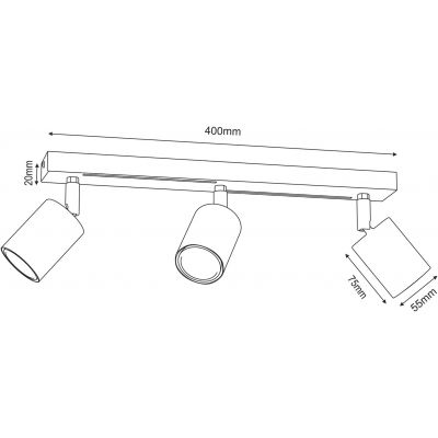 Luminex Striper lampa podsufitowa 3x8 W beżowa 4597