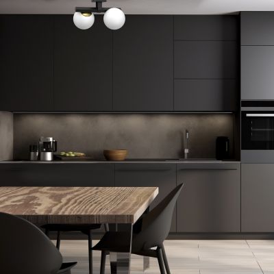 Luminex Idris lampa podsufitowa 2x15 W czarna 4628