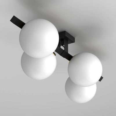 Luminex Idris lampa podsufitowa 4x15 W czarna 4629