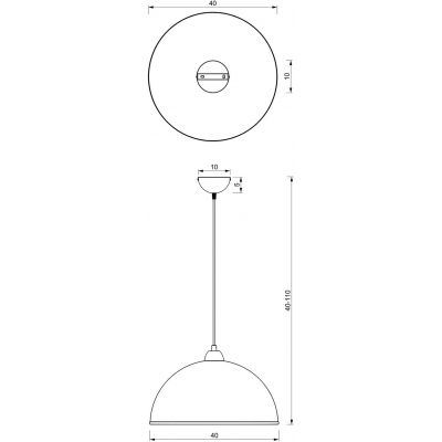 Luminex Kuchnia lampa wisząca 1x60W biały/chrom 4869