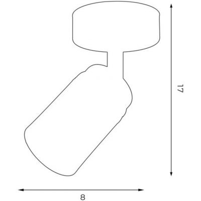 Luminex Reno lampa podsufitowa 1x8W biały/chrom 5136