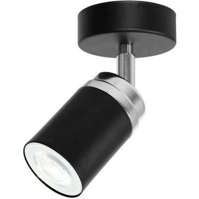 Luminex Reno lampa podsufitowa 1x8W czarny/chrom 5145