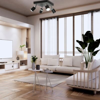 Luminex Reno lampa podsufitowa 4x8W czarny/chrom 5148