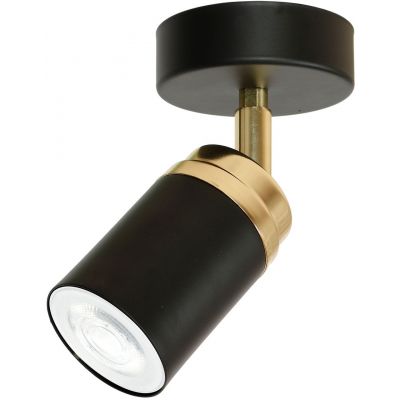 Luminex Reno lampa podsufitowa 1x8W czarny/złoty 5163