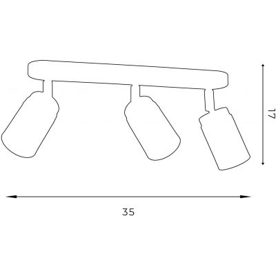 Luminex Reno lampa podsufitowa 3x8W czarny/złoty 5165