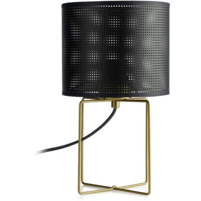 Luminex Loft Shade lampa stołowa 1x15W czarny/złoty 5292