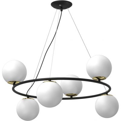 Luminex Bolti lampa wisząca 6x15 W czarna-złota 5678