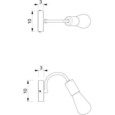 Luminex Dow kinkiet 1x60W czarny 7992