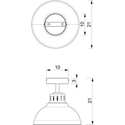 Luminex Sven lampa podsufitowa 1x15 W beżowa 8888
