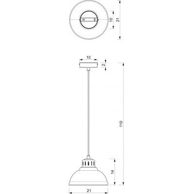 Luminex Sven lampa wisząca 1x60W czarna 9081