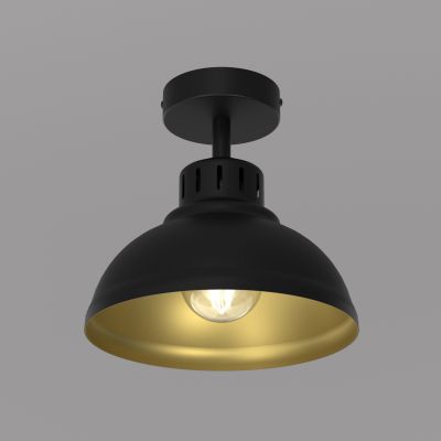 Luminex Sven lampa podsufitowa 1x60W czarny/złoty 9115