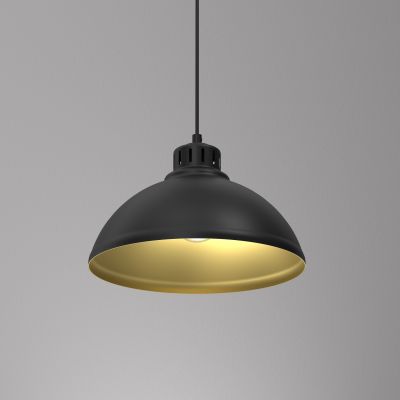 Luminex Sven lampa wisząca 1x60W czarny/złoty 9116