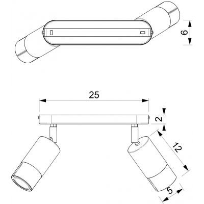 Luminex Link lampa podsufitowa 2x8 W beżowa 9527