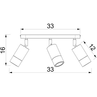 Luminex Link lampa podsufitowa 3x8 W beżowa 9528