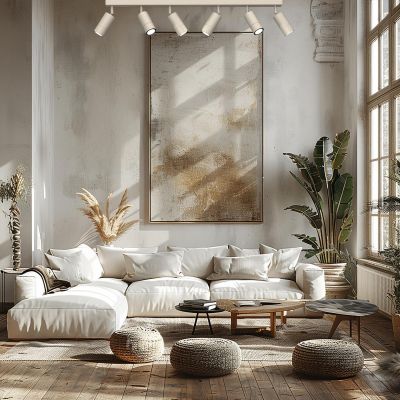 Luminex Link lampa podsufitowa 6x8 W beżowa 9530