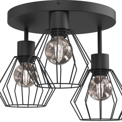 Luminex Parkla lampa podsufitowa 1x15 W czarna 9852