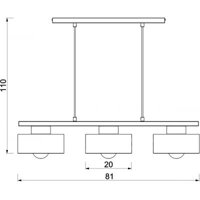 Luminex Marti lampa wisząca 3x15 W beżowa 9931