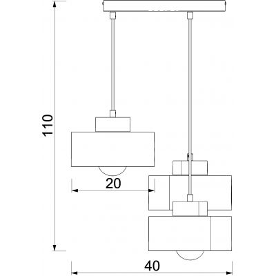 Luminex Marti lampa wisząca 3x15 W beżowa 9932