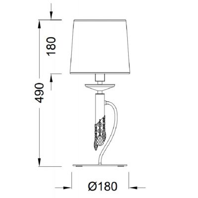 Mantra Tiffany lampa stołowa 1x20W/1x5W chrom/biała 3868