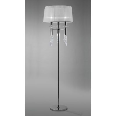 Mantra Tiffany lampa stojąca 3x20W/3x5W chrom/biała 3869
