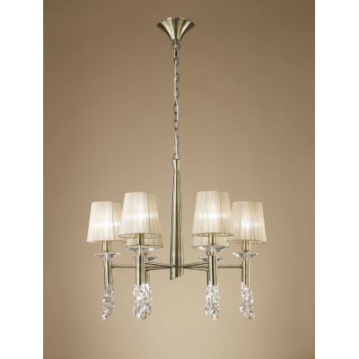 Mantra Tiffany lampa wisząca 6x20W/6x5W mosiądz antyczny/brązowa 3871