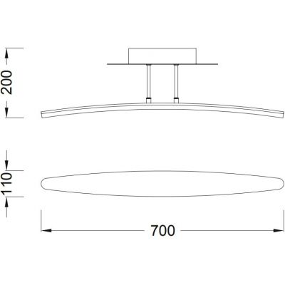 Mantra Hemisferic lampa podsufitowa 1x20W LED chrom 4083
