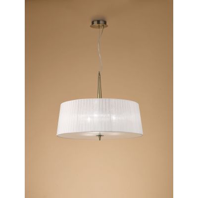 Mantra Loewe lampa wisząca 3x20W mosiądz antyczny/biała 4739