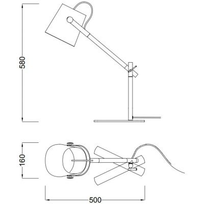 Mantra Nordica lampa biurkowa 1x23W biały/drewno 4922