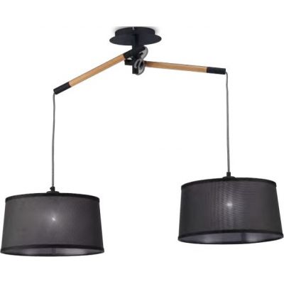 Mantra Nordica lampa wisząca 2x23W czarny/drewno 4931