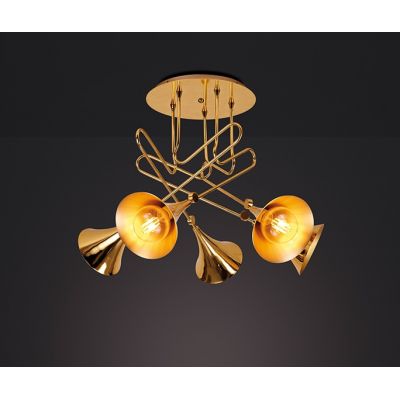 Mantra Jazz lampa wisząca 5x20W złota 5897