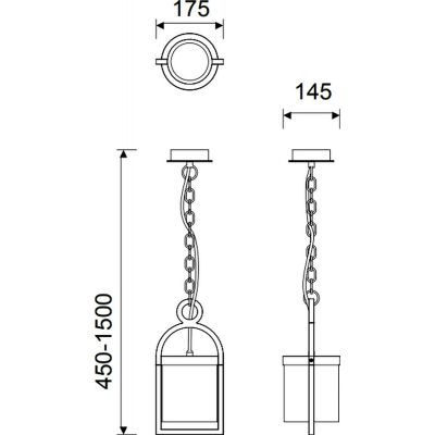 Mantra Maya lampa wisząca zewnętrzna 1x15 W szara 6555