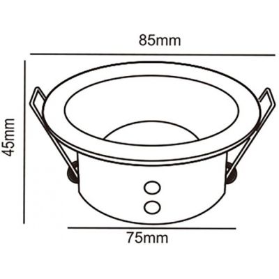 Mantra Comfort lampa do zabudowy 1x12 W biała 6810