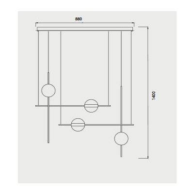 Mantra Cuba lampa wisząca 1x32 W biała-czarna-złota 7160