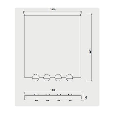 Mantra Cuba lampa wisząca 1x32 W biała-czarna-złota 7161