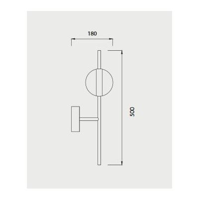 Mantra Cuba kinkiet 1x8 W biały-czarny-złoty 7163