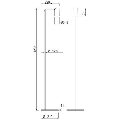 Mantra Negro lampa stojąca 1x10 W czarna 7517